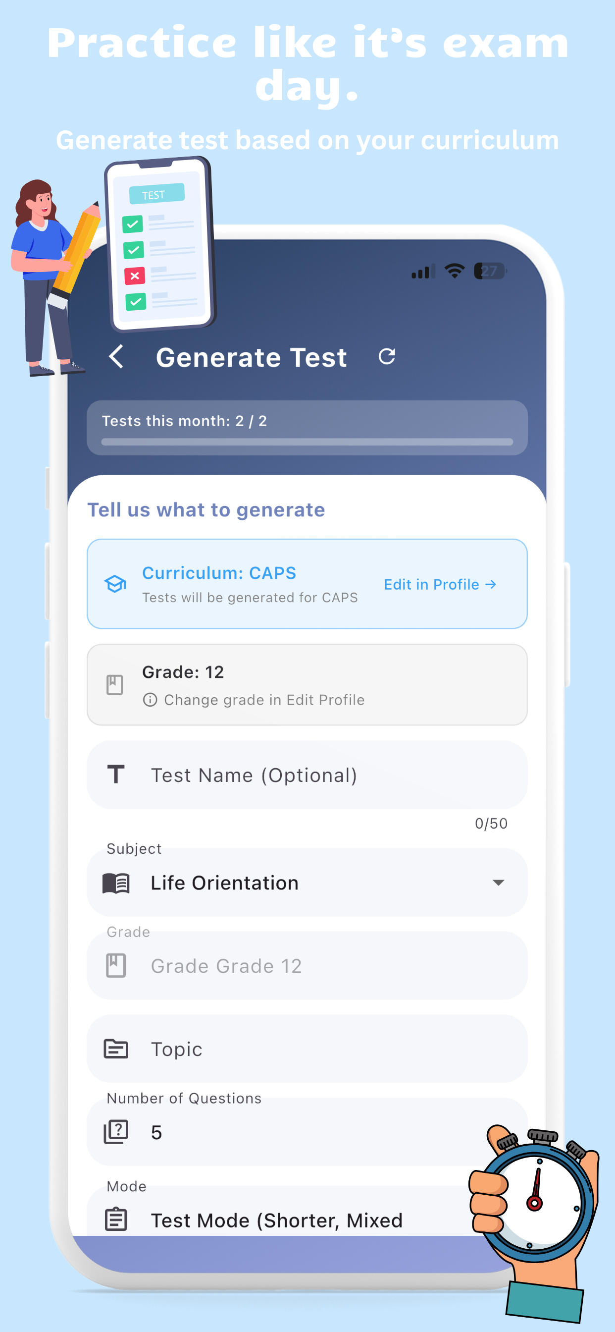 AI Test Generator - EduSnap AI